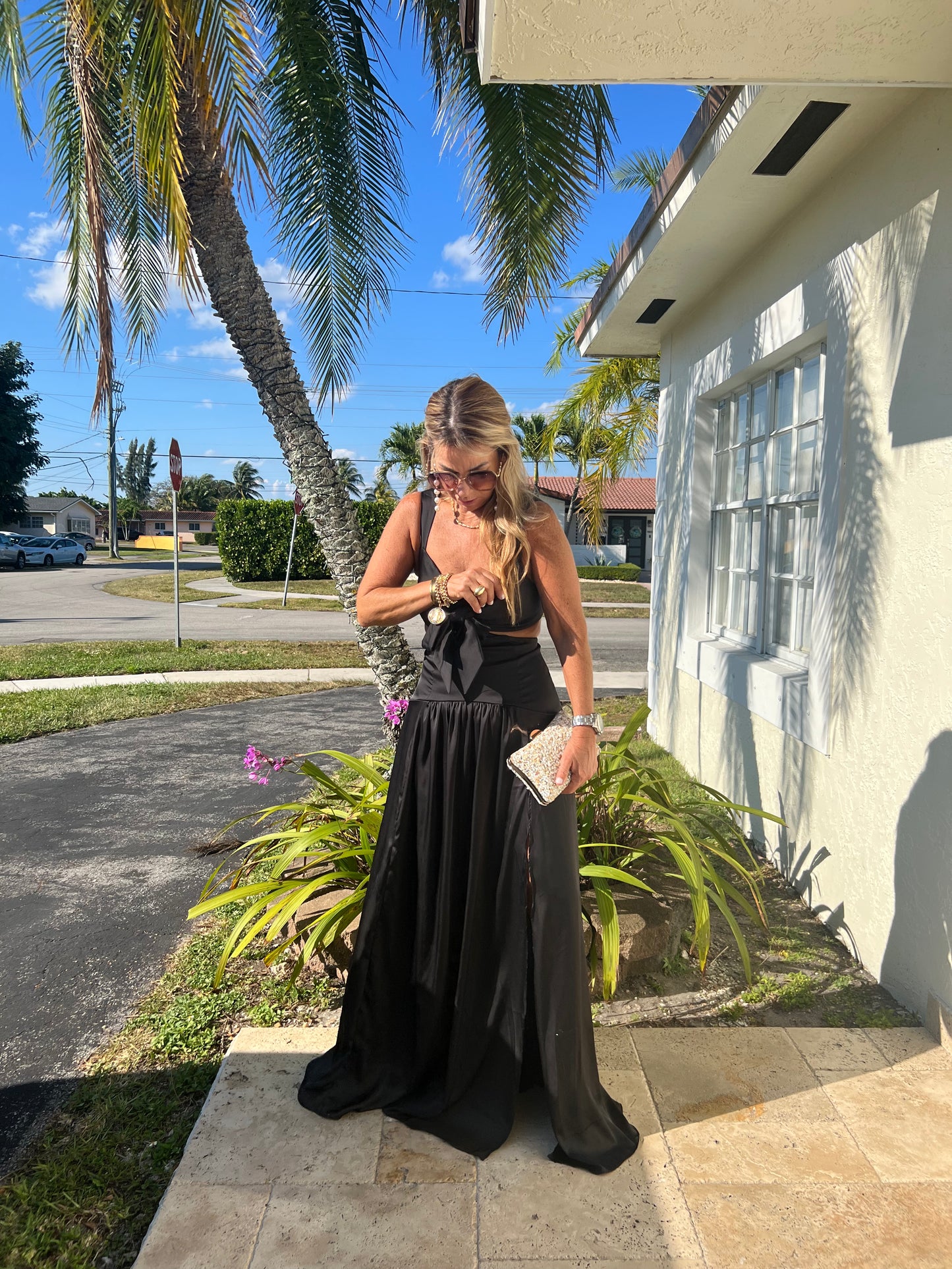 EUGENIA BLACK MAXI DRESS