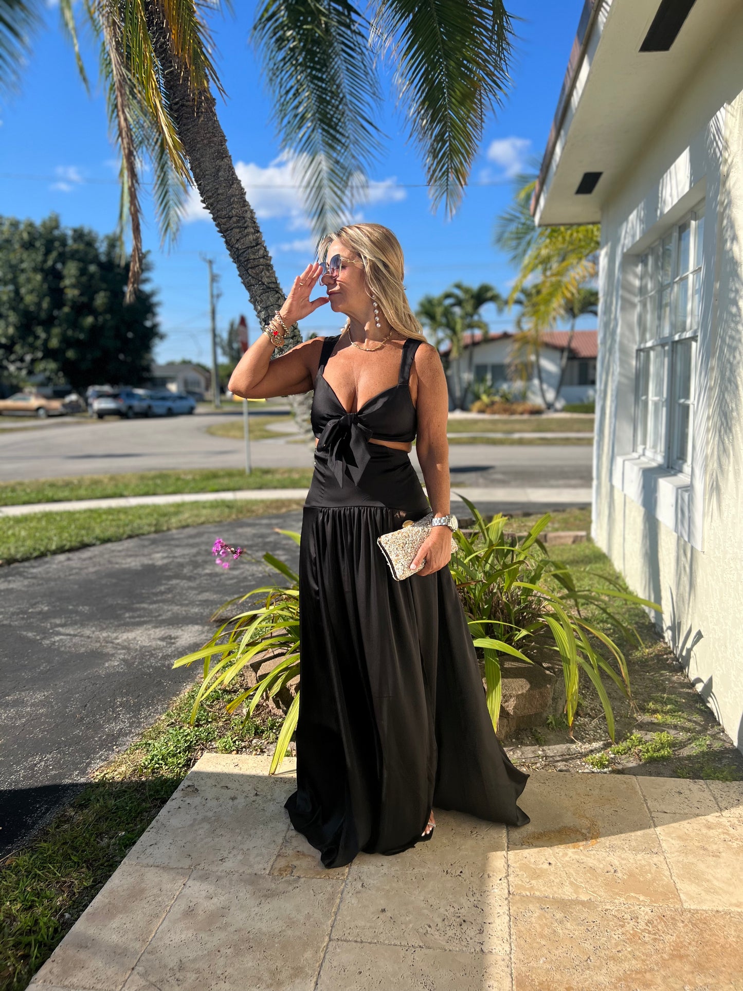 EUGENIA BLACK MAXI DRESS